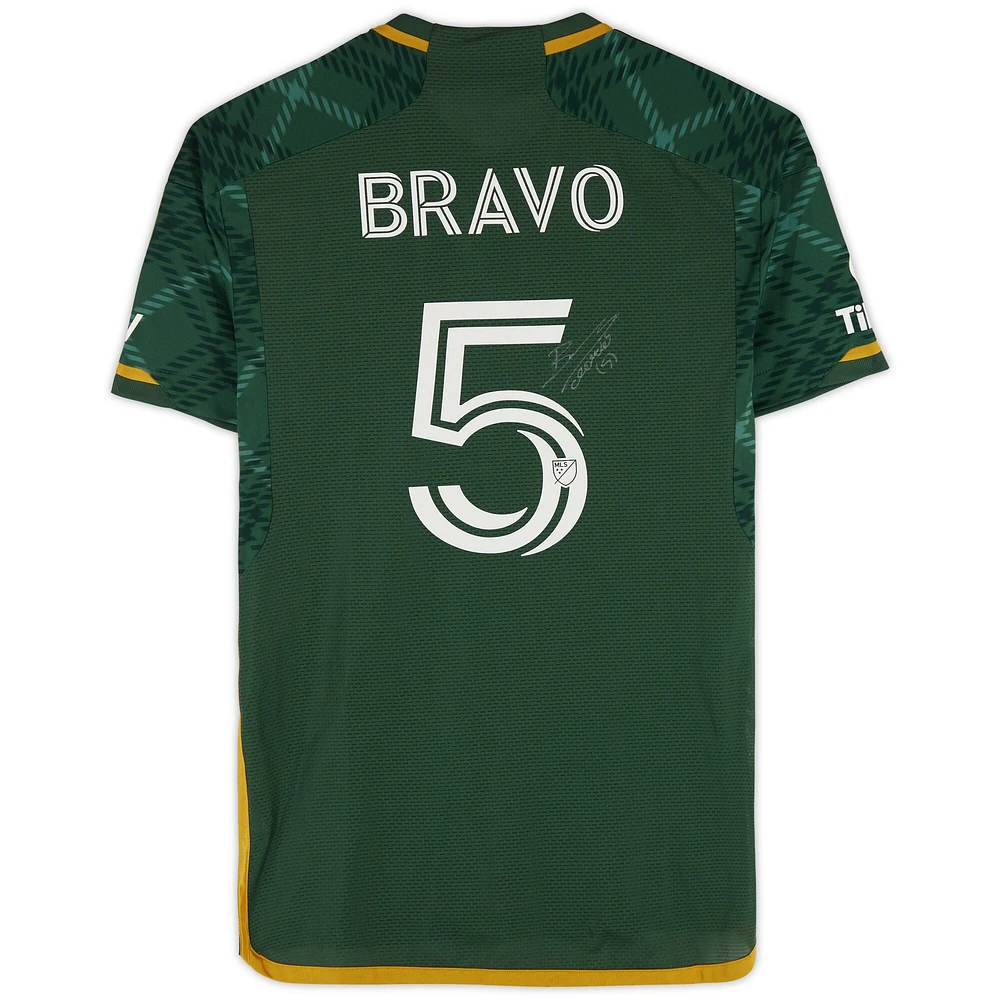 Claudio Bravo Portland Timbers Autographed Match-Used #5 Green adidas Jersey from the 2024 MLS Season - Size S