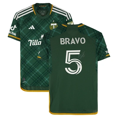 Claudio Bravo Portland Timbers Autographed Match-Used #5 Green adidas Jersey from the 2024 MLS Season - Size S