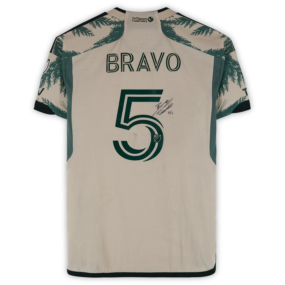 Claudio Bravo Portland Timbers Autographed Match-Used #5 Tan adidas Jersey from the 2024 MLS Season - Size S
