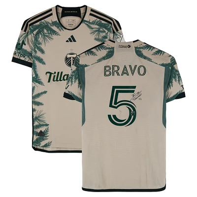 Claudio Bravo Portland Timbers Autographed Match-Used #5 Tan adidas Jersey from the 2024 MLS Season - Size S