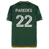 Cristhian Paredes Portland Timbers Autographed Match-Used #22 Green adidas Jersey from the 2024 MLS Season - Size M
