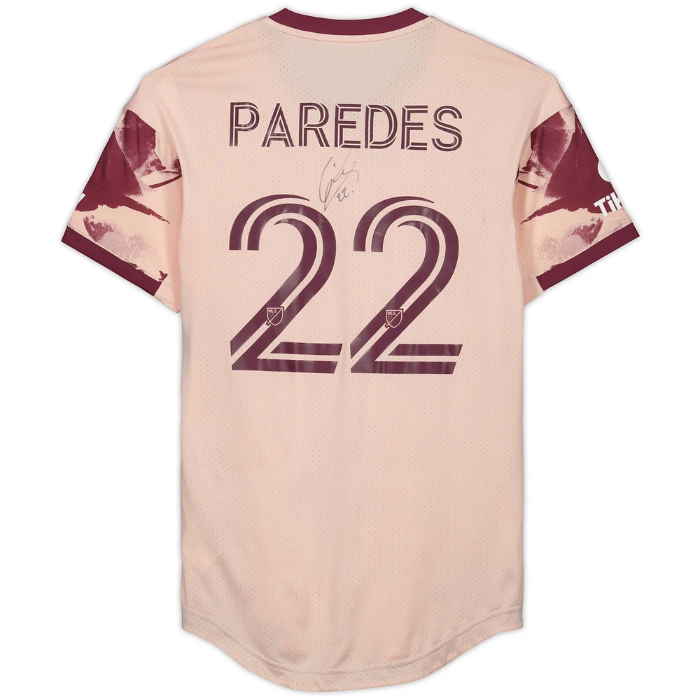 Cristhian Paredes Portland Timbers Autographed Match-Used #22 Pink Jersey from the 2023 MLS Season