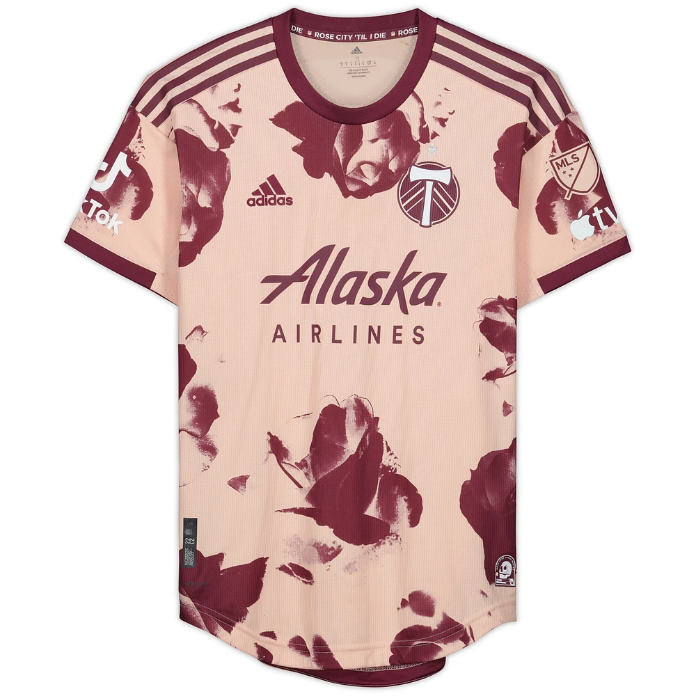 Cristhian Paredes Portland Timbers Autographed Match-Used #22 Pink Jersey from the 2023 MLS Season