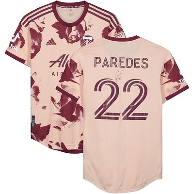 Cristhian Paredes Portland Timbers Autographed Match-Used #22 Pink Jersey from the 2023 MLS Season
