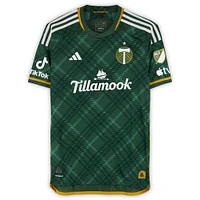 Dario Zuparic Portland Timbers Autographed Match-Used #13 Green adidas Jersey from the 2024 MLS Season - Size L