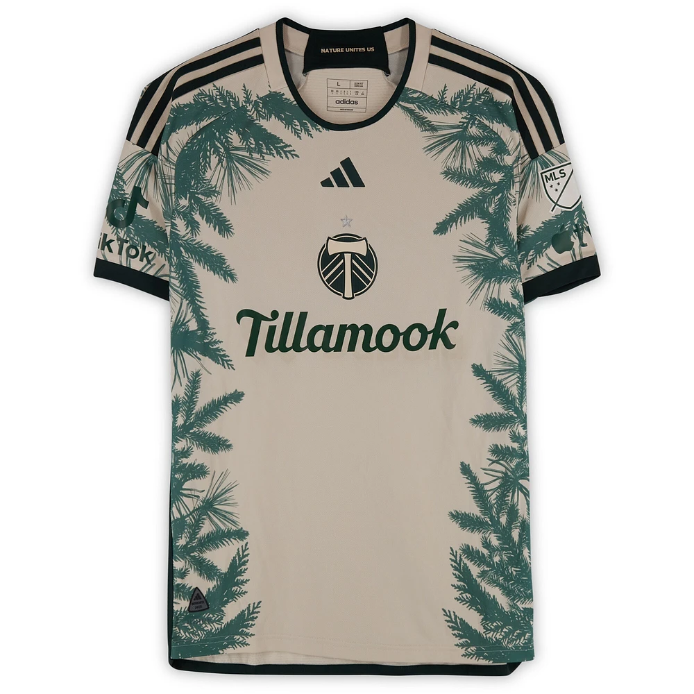 Dario Zuparic Portland Timbers Autographed Match-Used #13 Tan adidas Jersey from the 2024 MLS Season - Size L