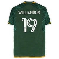 Eryk Williamson Portland Timbers Autographed Match-Used #19 Green adidas Jersey from the 2024 MLS Season - Size M