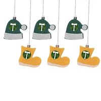 FOCO Portland Timbers Six-Pack Shatterproof Santa Hat & Stocking Ornament Set