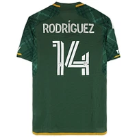 Jonathan Rodríguez Portland Timbers Autographed Match-Used #14 Green adidas Jersey from the 2024 MLS Season - Size M