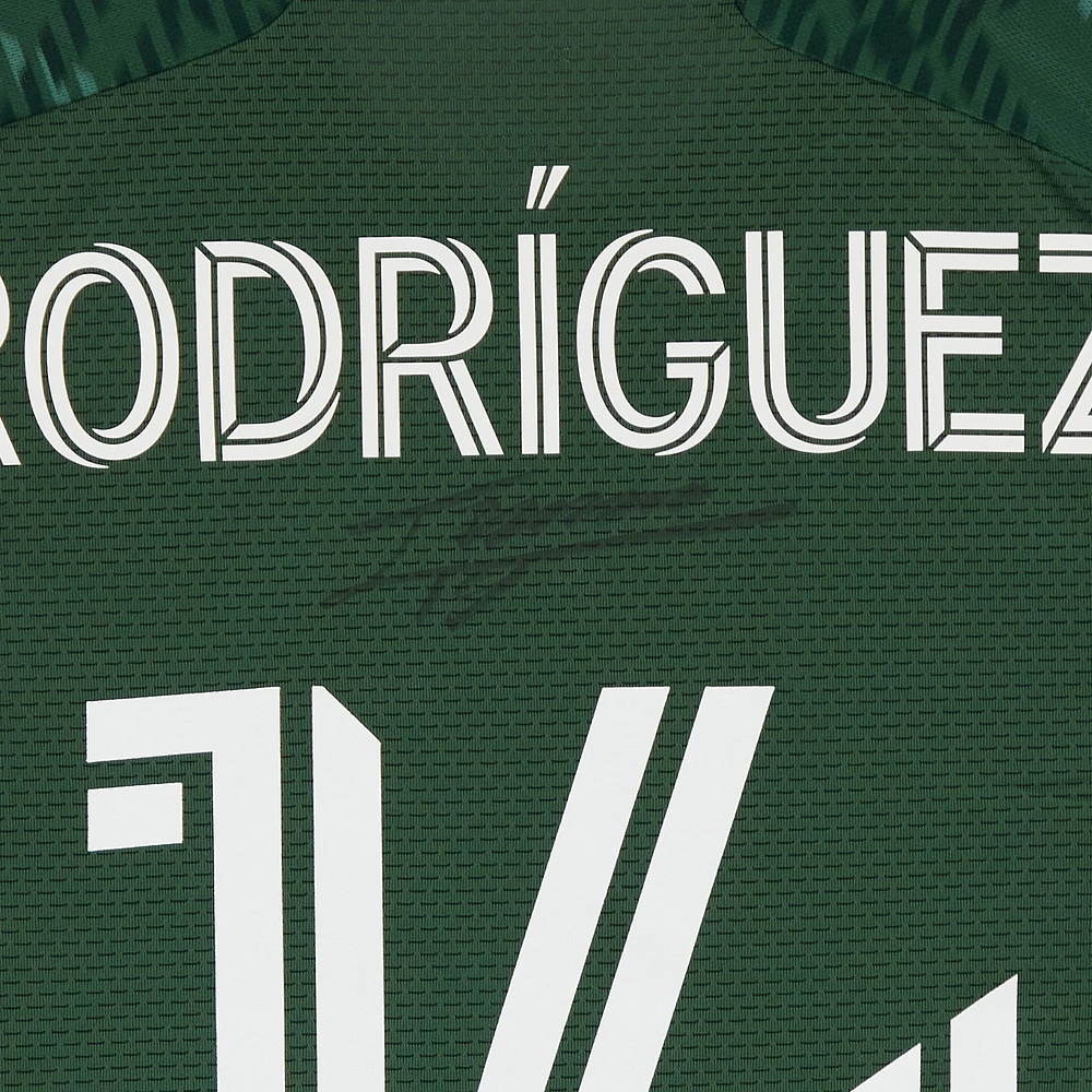 Jonathan Rodríguez Portland Timbers Autographed Match-Used #14 Green adidas Jersey from the 2024 MLS Season - Size M