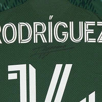 Jonathan Rodríguez Portland Timbers Autographed Match-Used #14 Green adidas Jersey from the 2024 MLS Season - Size M