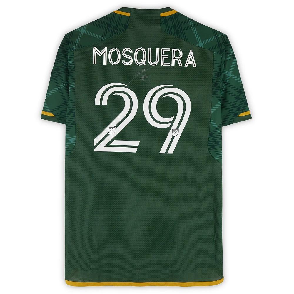 Juan Mosquera Portland Timbers Autographed Match-Used #29 Green adidas Jersey from the 2024 MLS Season - Size L
