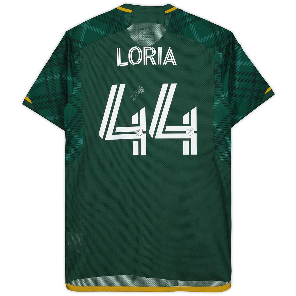 Marvin Loria Portland Timbers Autographed Match-Used #44 Green Jersey from the 2023 MLS Season