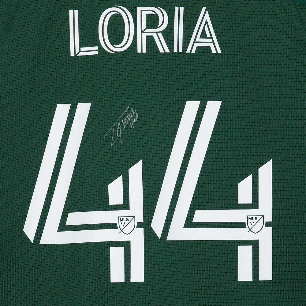 Marvin Loria Portland Timbers Autographed Match-Used #44 Green Jersey from the 2023 MLS Season