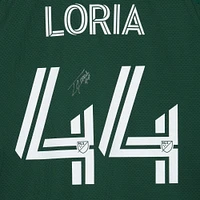 Marvin Loria Portland Timbers Autographed Match-Used #44 Green Jersey from the 2023 MLS Season