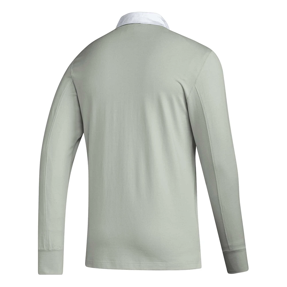 Polo à manches longues de voyage adidas 2023 Player gris Portland Timbers pour hommes