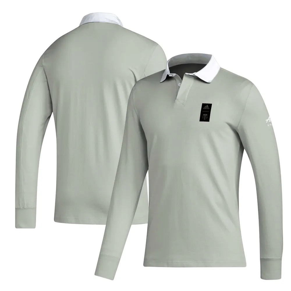 Polo à manches longues de voyage adidas 2023 Player gris Portland Timbers pour hommes