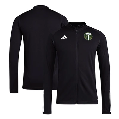 Haut d'entraînement entièrement zippé adidas Portland Timbers 2023 On-Field AEROREADY pour homme