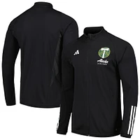 Men's adidas Black Portland Timbers 2023 On-Field AEROREADY Full-Zip Training Top