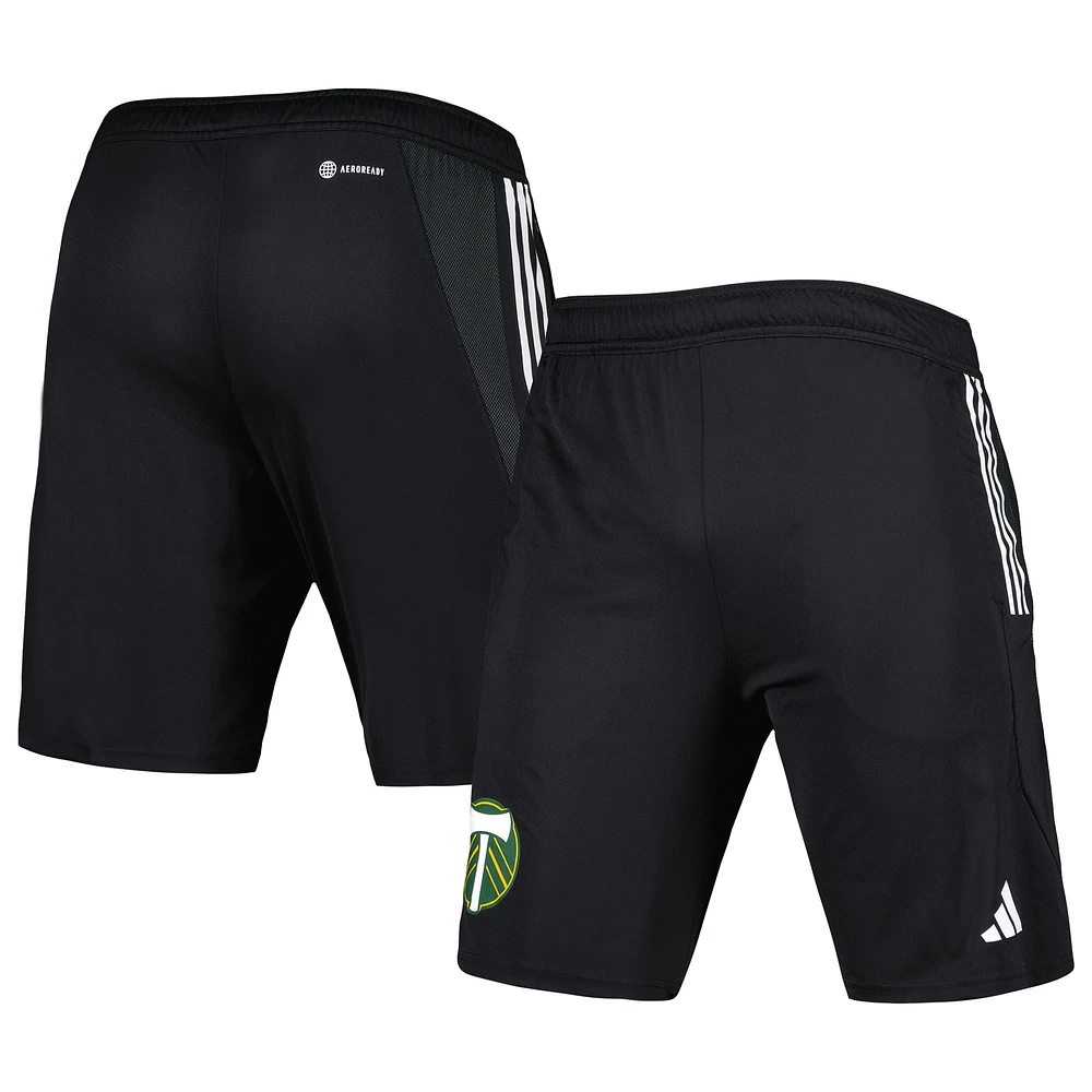 Short d'entraînement adidas Portland Timbers 2023 On-Field AEROREADY noir pour homme