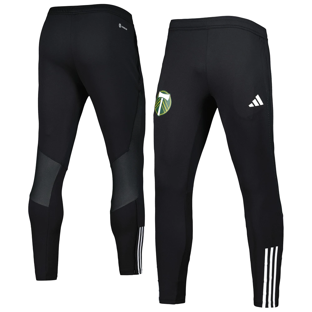 Men's adidas Black Portland Timbers 2023 On-Field Team Crest AEROREADY Training Pants