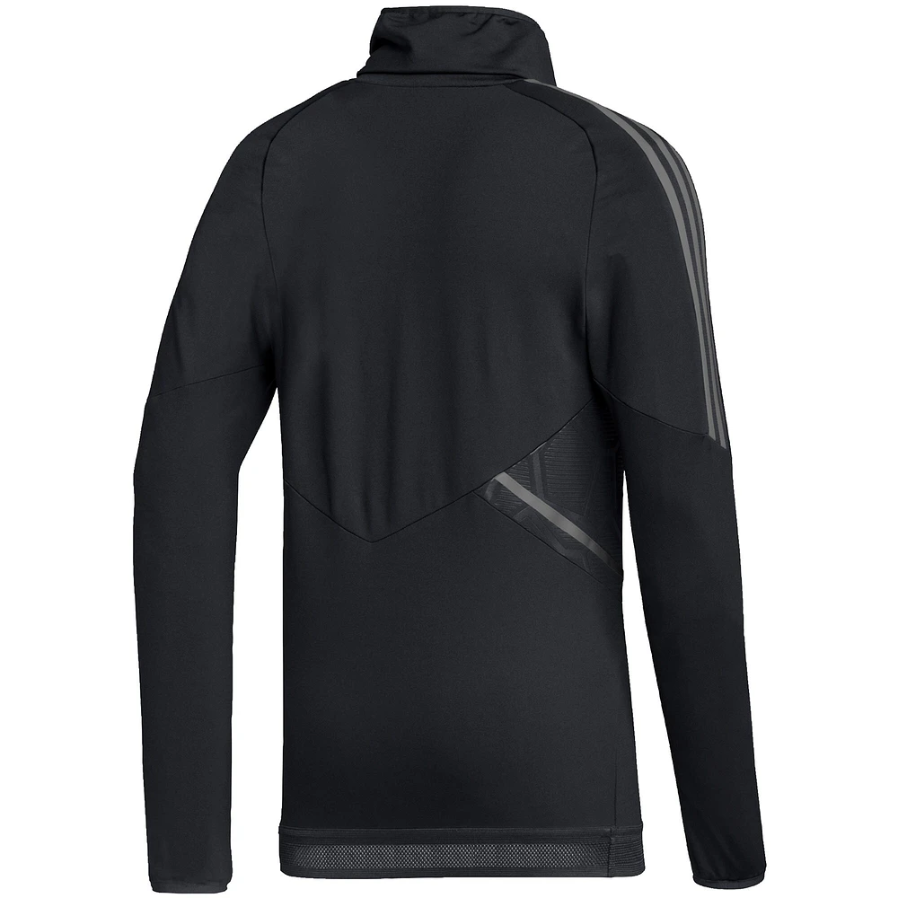 Men's adidas Black Portland Timbers COLD.RDY Raglan Warmup Pullover Jacket