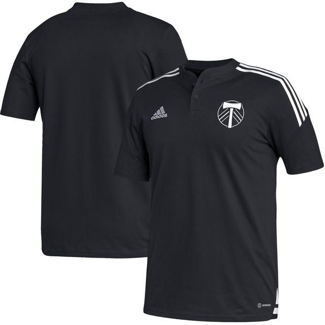 Polo adidas Portland Timbers Henley AEROREADY noir pour homme