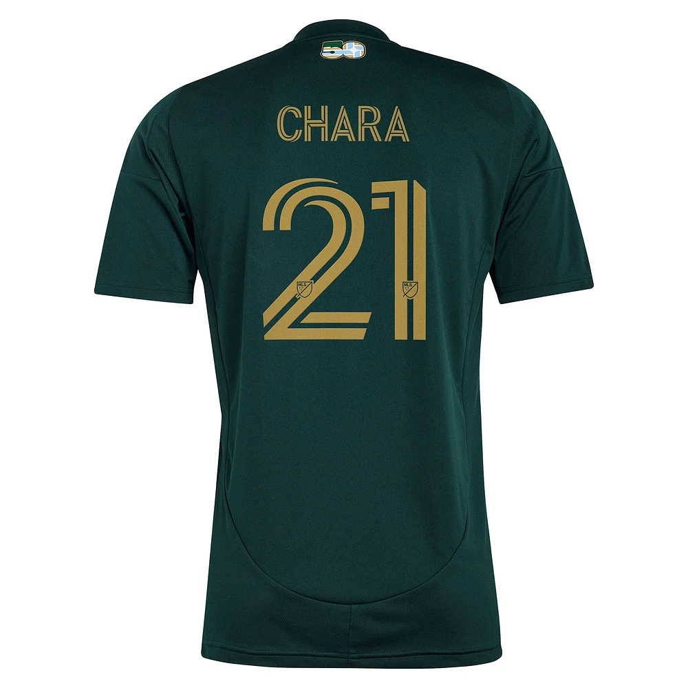 Men's adidas Diego Chara Green Portland Timbers 2025 Forever & Gold Replica Player Jersey