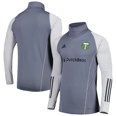 Haut adidas Portland Timbers Warm Raglan COLD.RDY gris pour homme