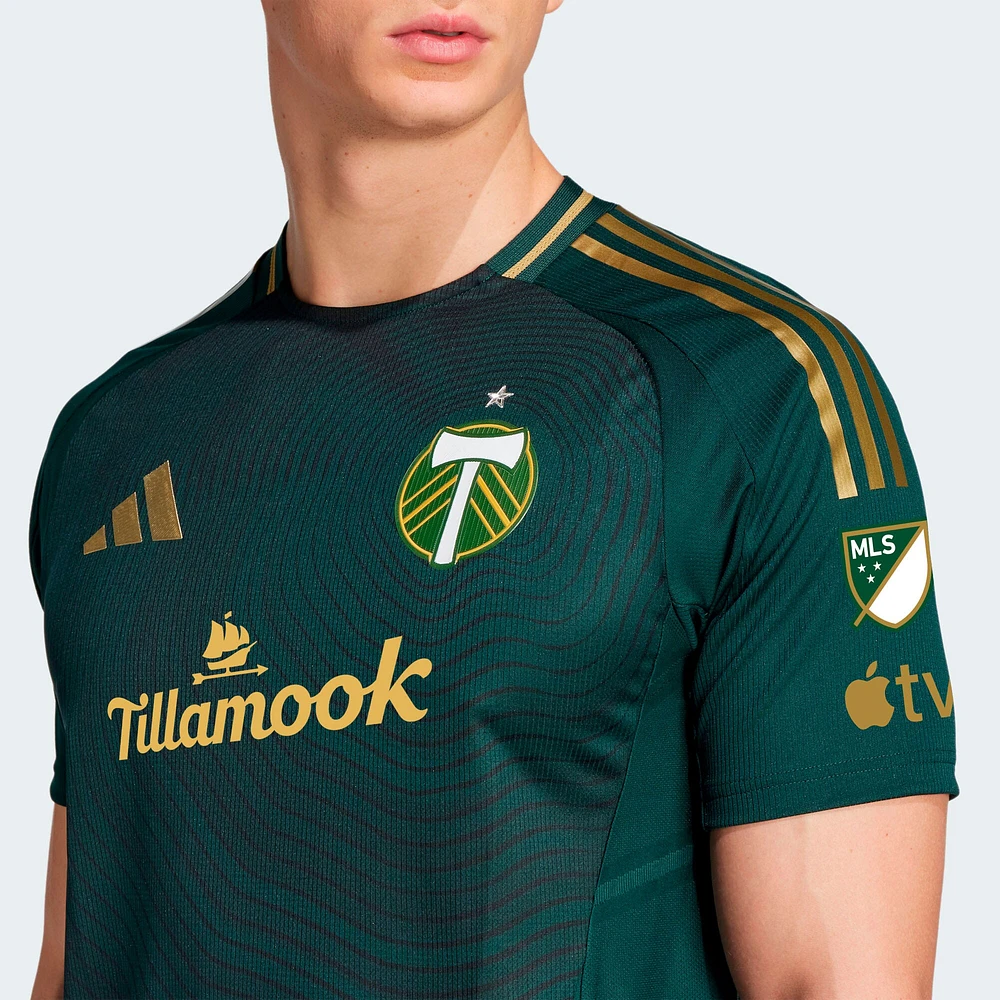 Maillot adidas Portland Timbers 2025 Forever Green & Gold Authentic pour homme
