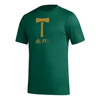 T-shirt à logo adidas Portland Timbers vert pour homme