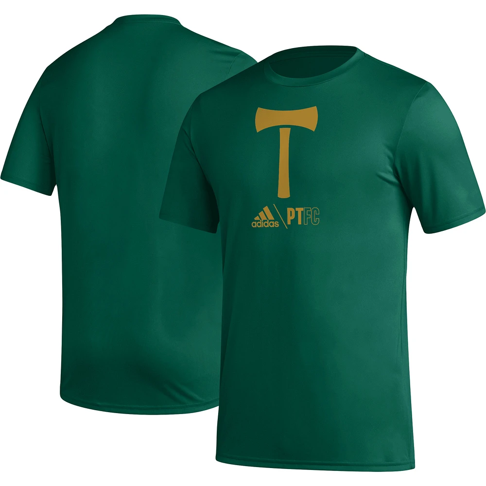 T-shirt à logo adidas Portland Timbers vert pour homme