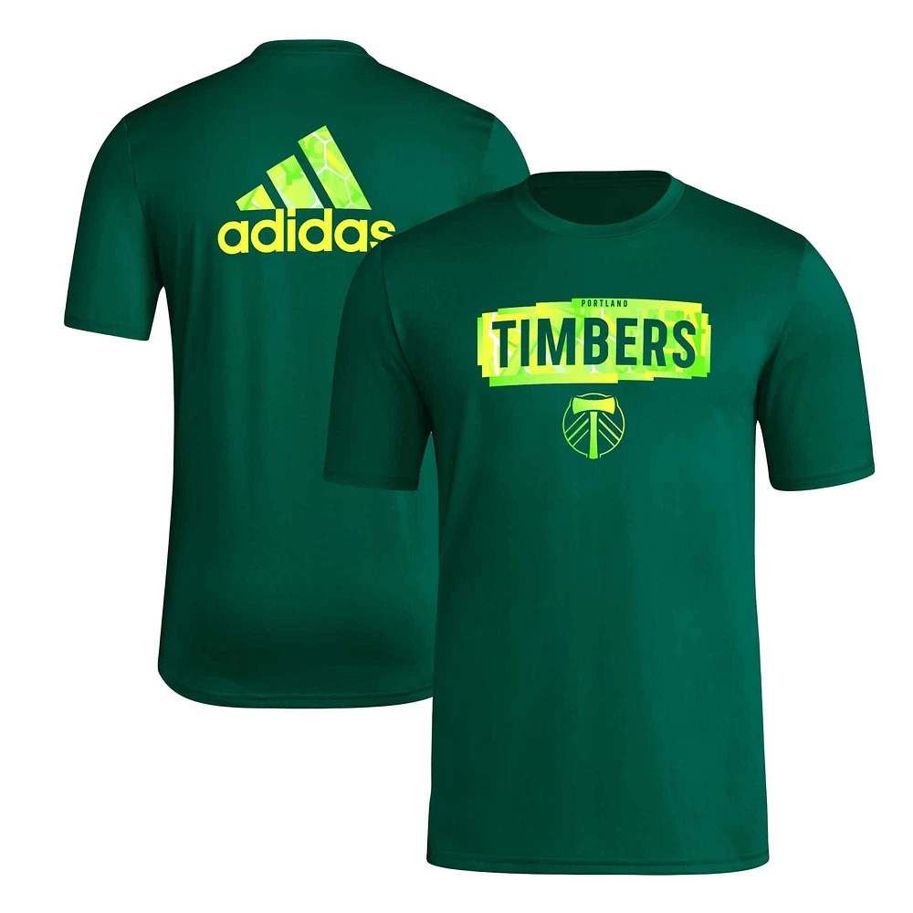 T-shirt adidas Portland Timbers Local Pop AEROREADY vert pour hommes