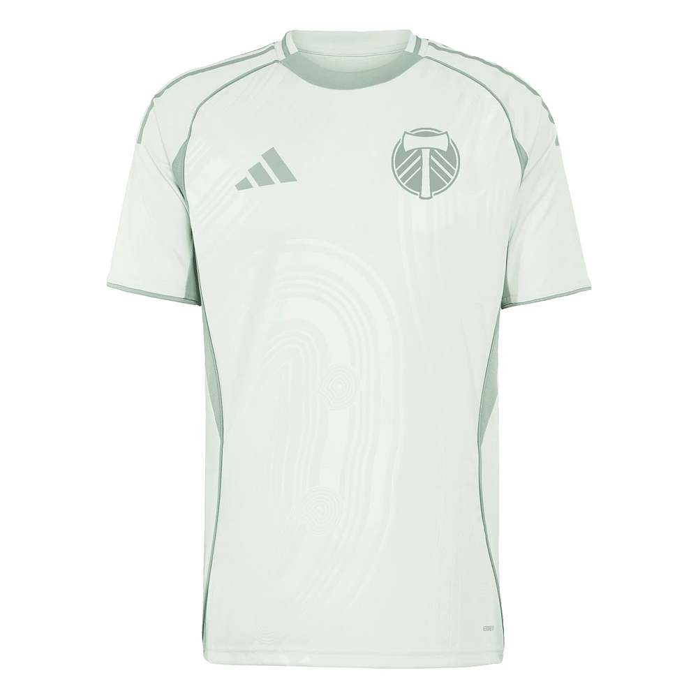 Haut d'avant-match adidas One Planet 2025 vert clair pour homme des Portland Timbers
