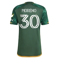 Men's adidas Santiago Moreno Green Portland Timbers 2023 Plaid Kit Authentic Jersey