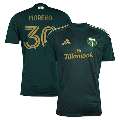 Men's adidas Santiago Moreno Green Portland Timbers 2025 Forever & Gold Replica Player Jersey