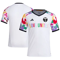 Haut d'avant-match adidas Portland Timbers 2023 Pride pour homme, blanc