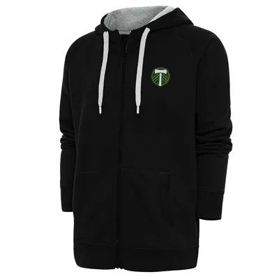 Portland Timbers Antigua Logo Victory Full-Zip Hoodie