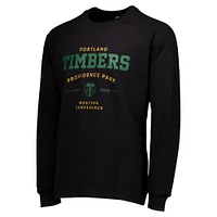 Sweat-shirt noir Portland Timbers Leisure Raglan pour hommes