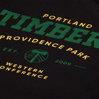 Sweat-shirt noir Portland Timbers Leisure Raglan pour hommes