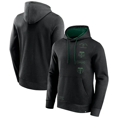 Sweat à capuche noir Portland Timbers Halftime Fanatics pour hommes