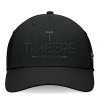 Casquette Fanatics noire pour homme Portland Timbers Stealth Flex