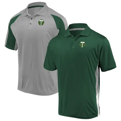 Portland Timbers Fanatics Branded Home & Away Two-Pack Polo Set - Green/Gray
