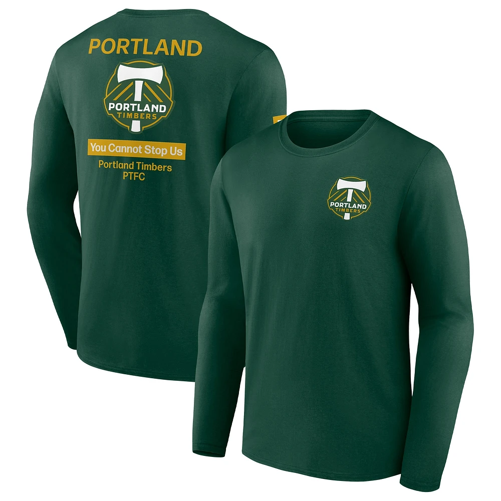 T-shirt à manches longues Portland Timbers Constant Success vert forêt de marque Fanatics pour homme