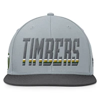 Casquette Snapback grise Portland Timbers Smoke de marque Fanatics pour hommes