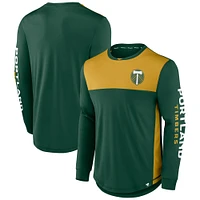 Men's Fanatics Green/Gold Portland Timbers Striker Long Sleeve T-Shirt