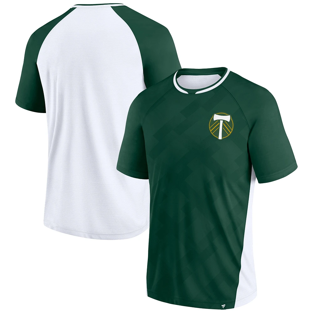 Men's Fanatics Green Portland Timbers Attacker Raglan T-Shirt