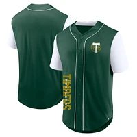 Men's Fanatics Green Portland Timbers Balance Fashion Baseball Jersey