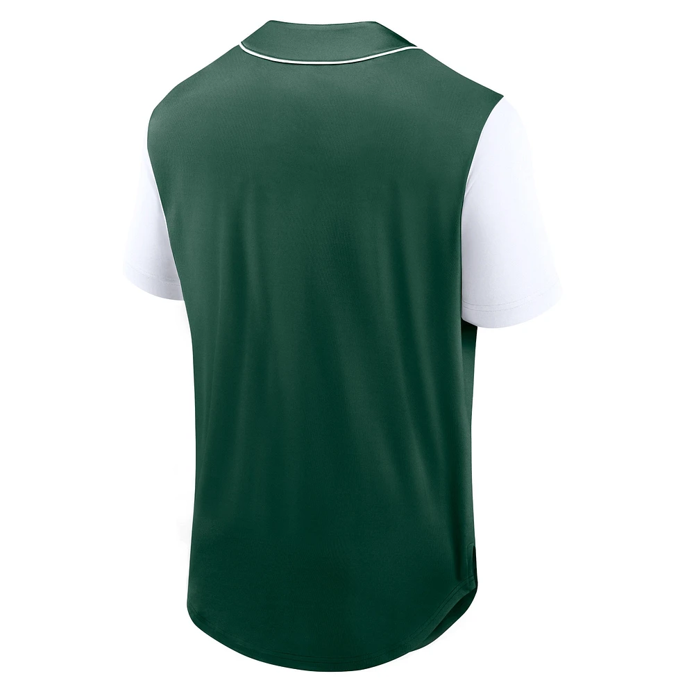 Men's Fanatics Green Portland Timbers Balance Fashion Baseball Jersey