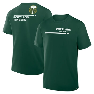 T-shirt Fanatics pour homme, vert, avec coup de pied coin, héritage des Portland Timbers